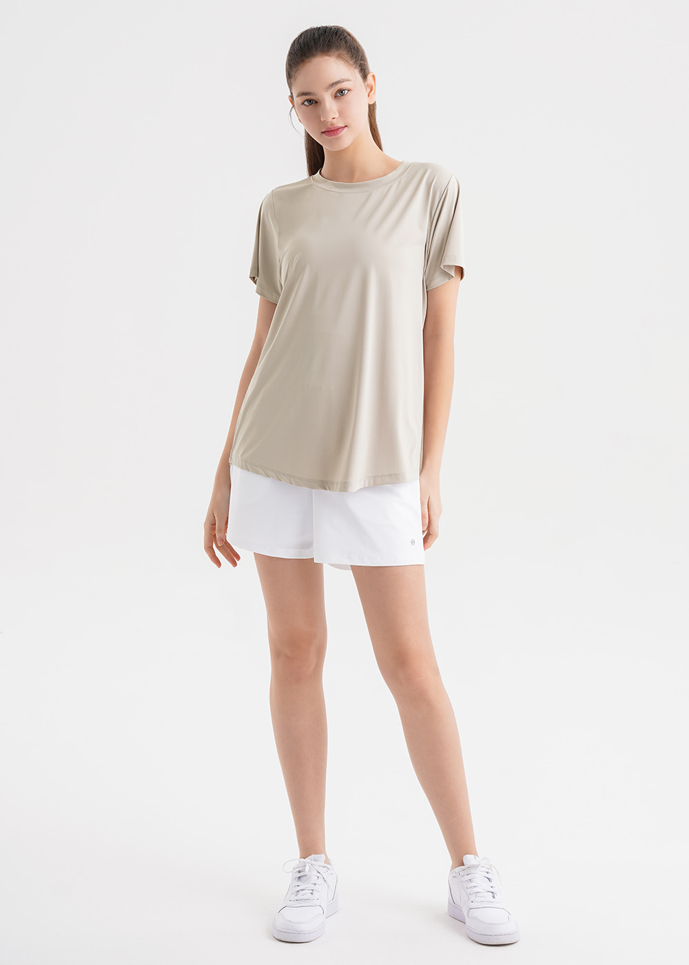 에센셜 티셔츠 멜로우베이지