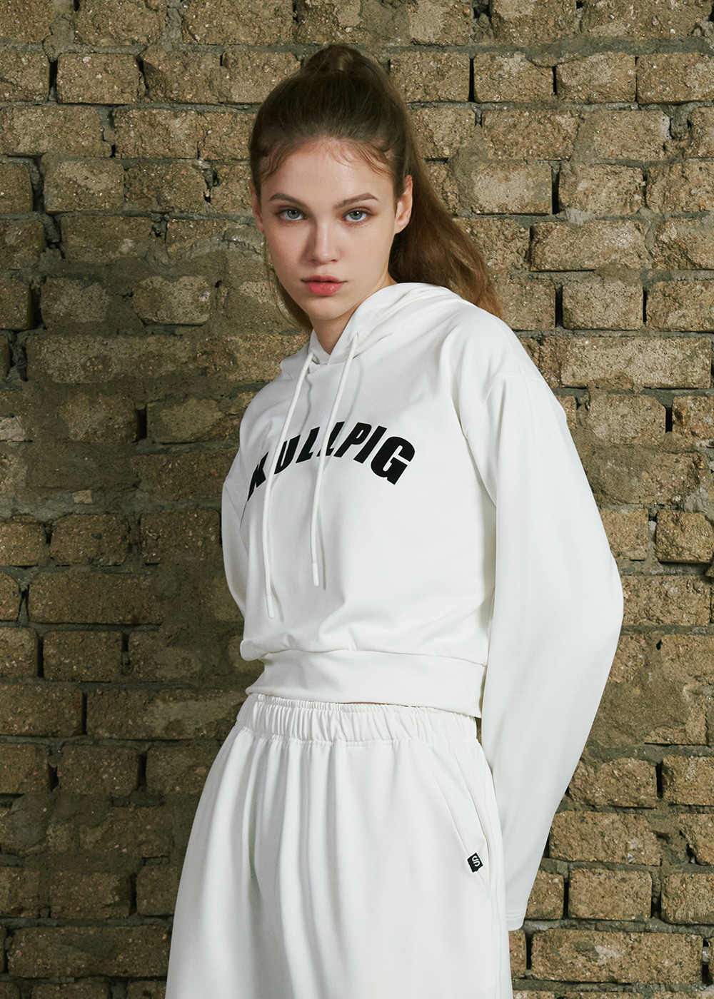 스무디 스웻 후드 크림아이보리