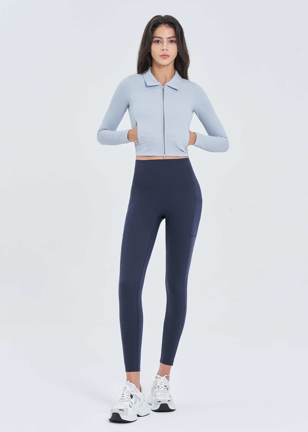 익스트림 프로 포켓 레깅스 그레이쉬네이비