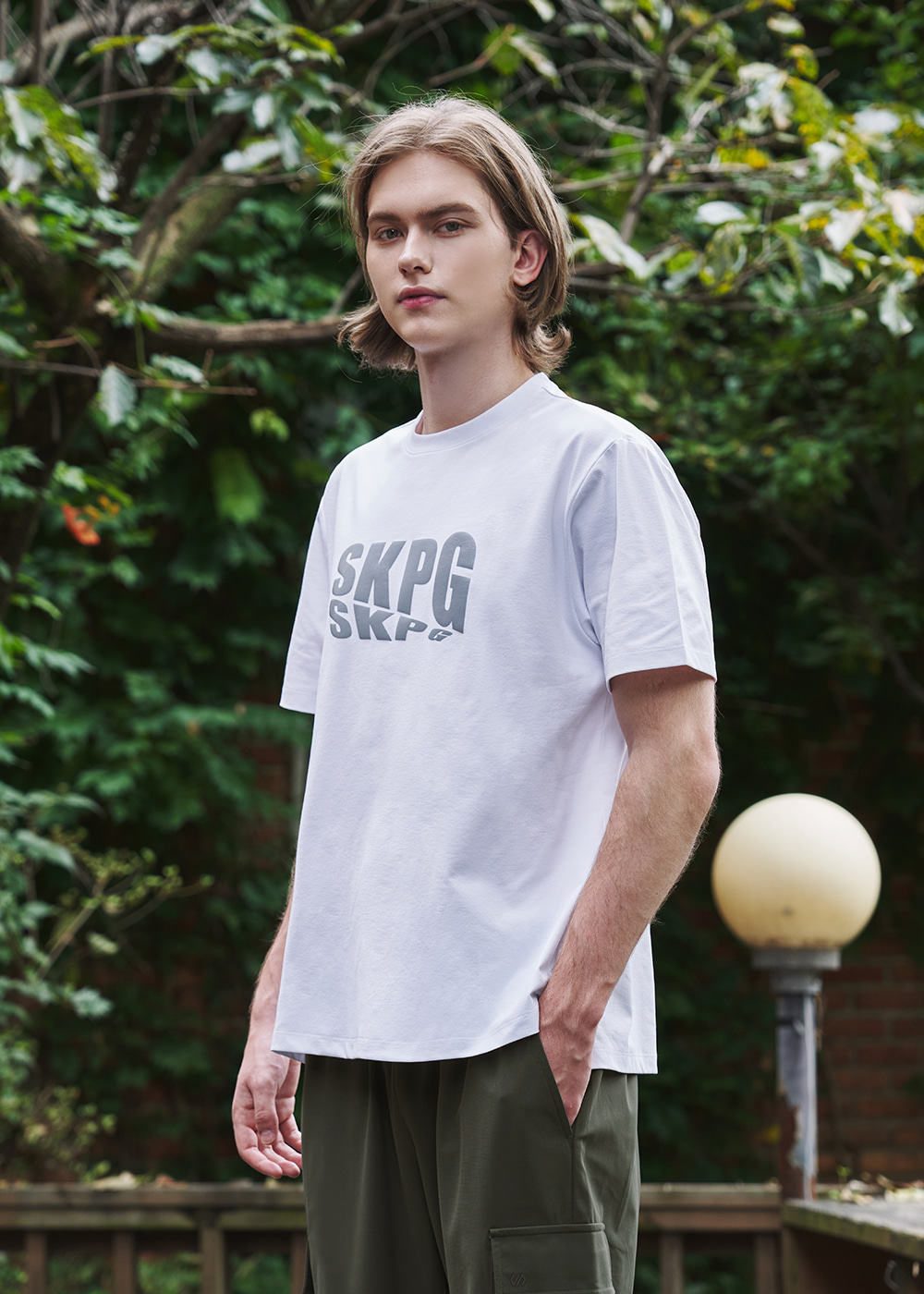 SKPG 맨즈 빅로고 티셔츠 화이트
