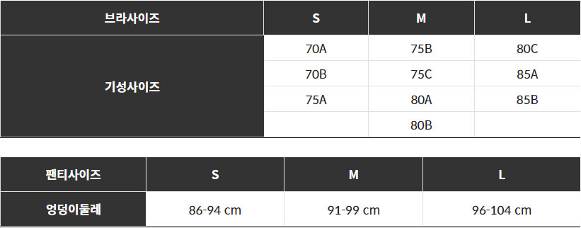 [SET] 서포트브라 X 서포트팬티
