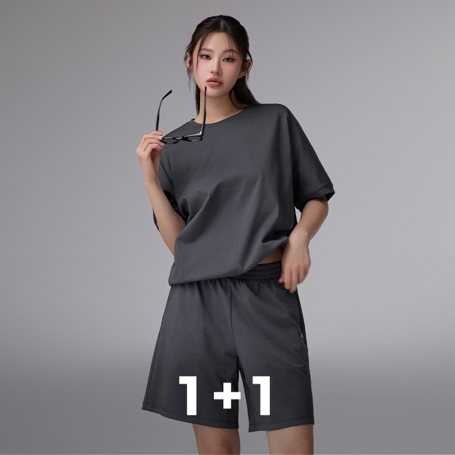 [EVENT] STL 포르테 와이드 핀턱 하프 팬츠 1+1