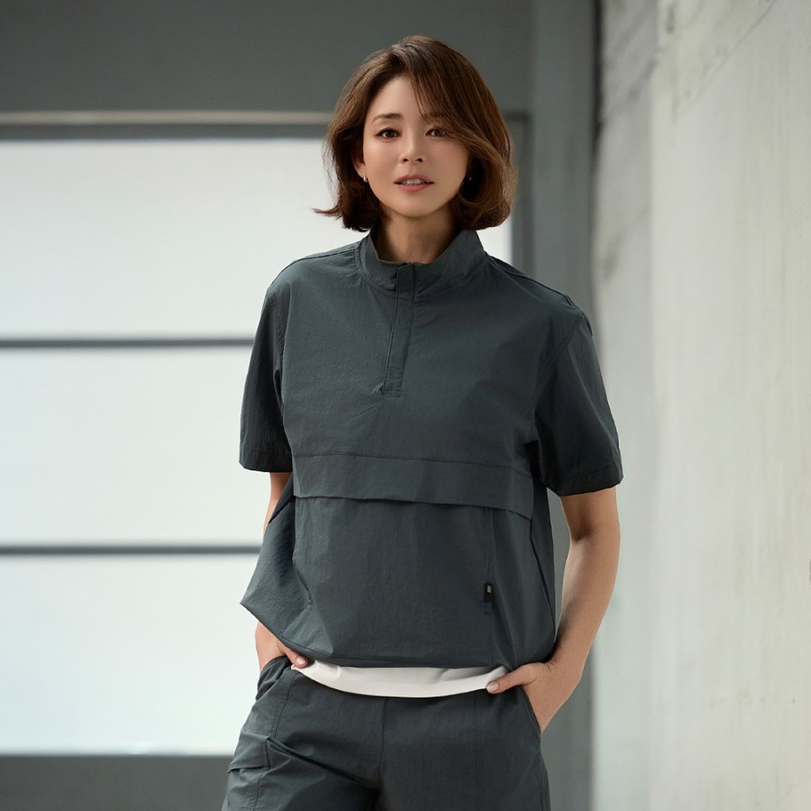 STL (남녀공용) 메타벤트 우븐 픽업 반집업 자켓