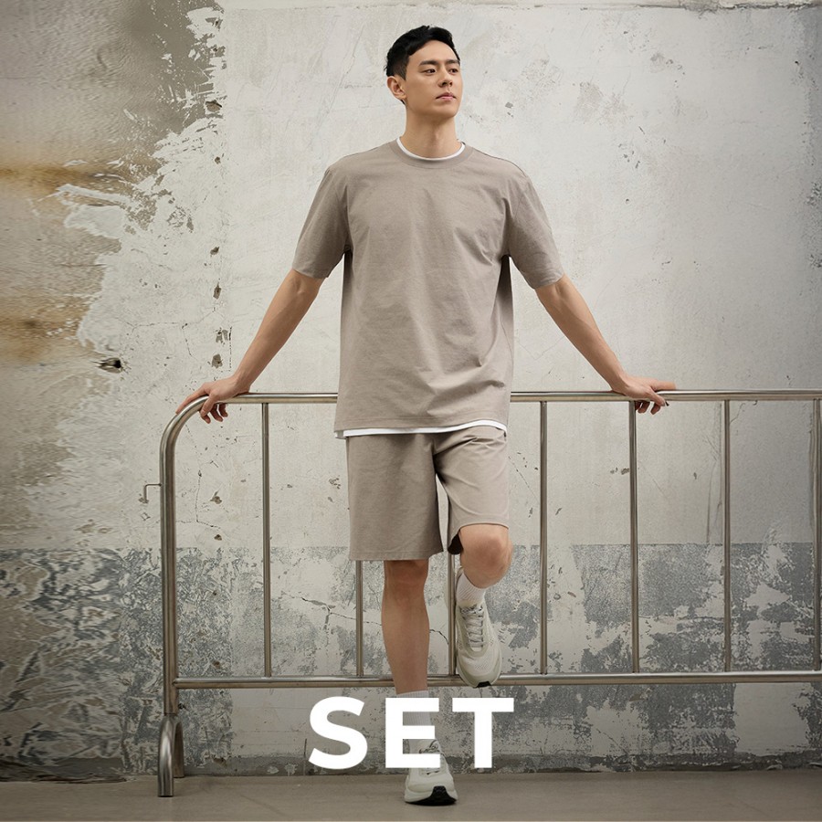 [SET] STL 프레쉬퍼펙트 데일리 맨즈 / 반팔 티셔츠 & 하프 팬츠 세트