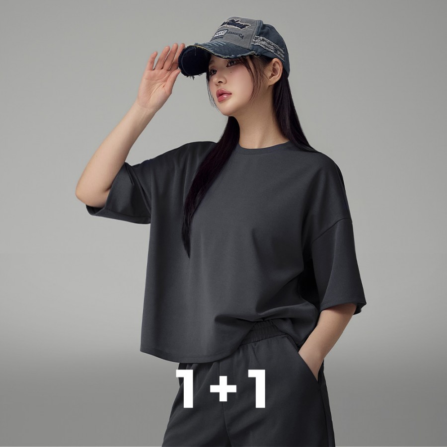 STL 퓨어터치 NY 오버핏 / 숏 슬리브 1+1