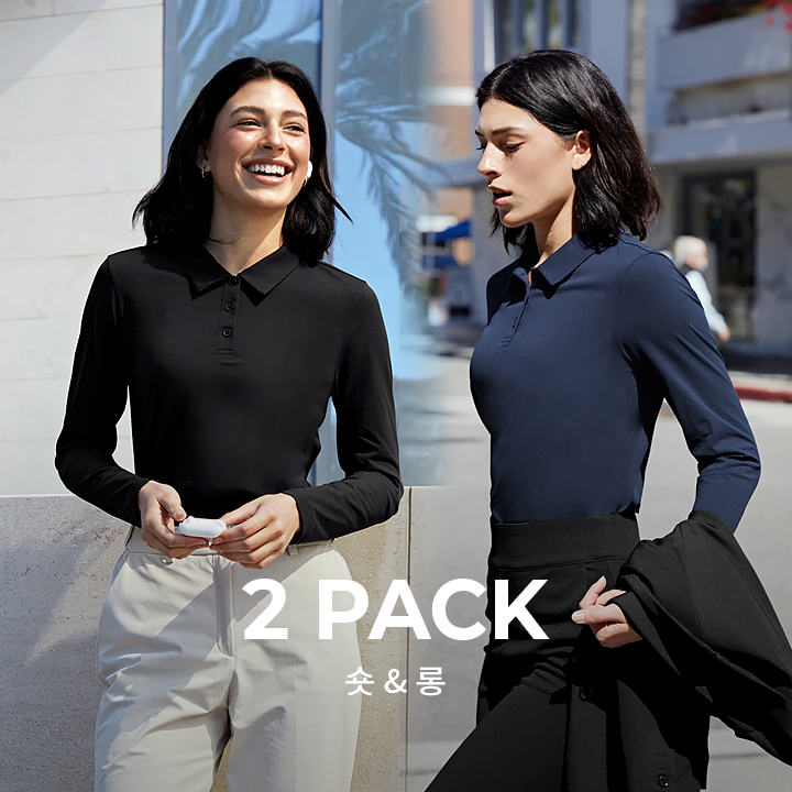 [2PACK] 에코덱스 우먼즈 폴로 티셔츠