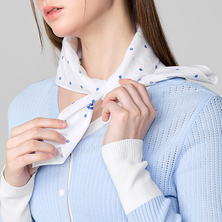 도트 반다나 스카프